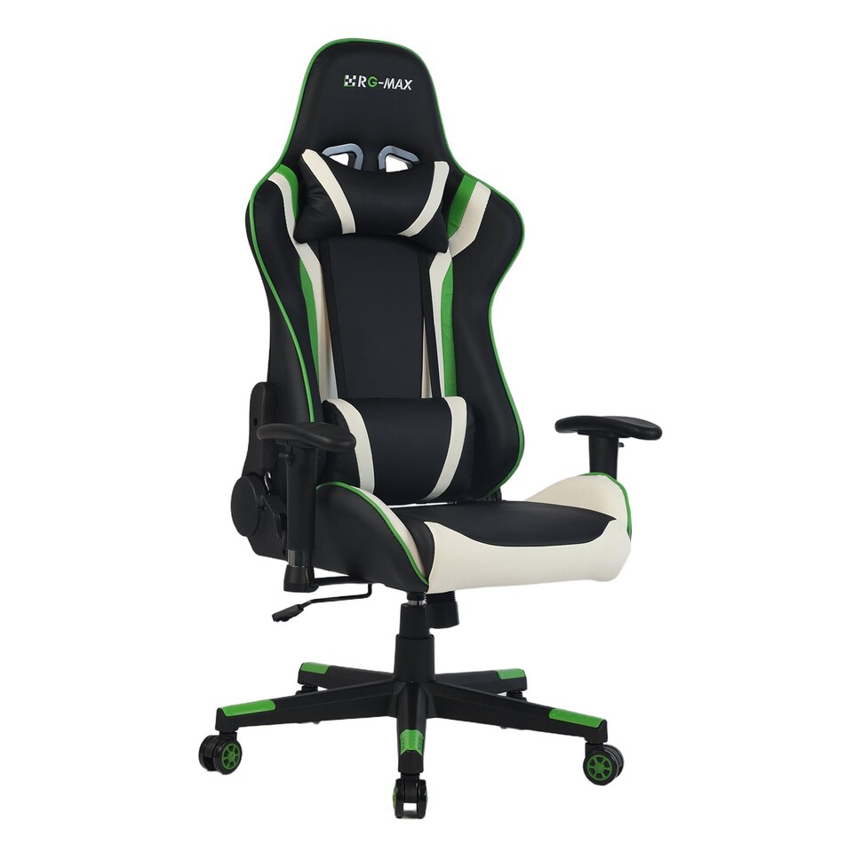 RG-MAX Gaming Office Chair High Back, Padding, Adjustable Height & Arms - Green