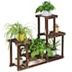 image 2 of COSTWAY Solid Wood Plant Stand Multi Layer Plant Pot Holder Brown