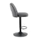 image 2 of SONARA Set of 3 Adjustable Velvet Upholstered Breakfast Bar Stools | Grey