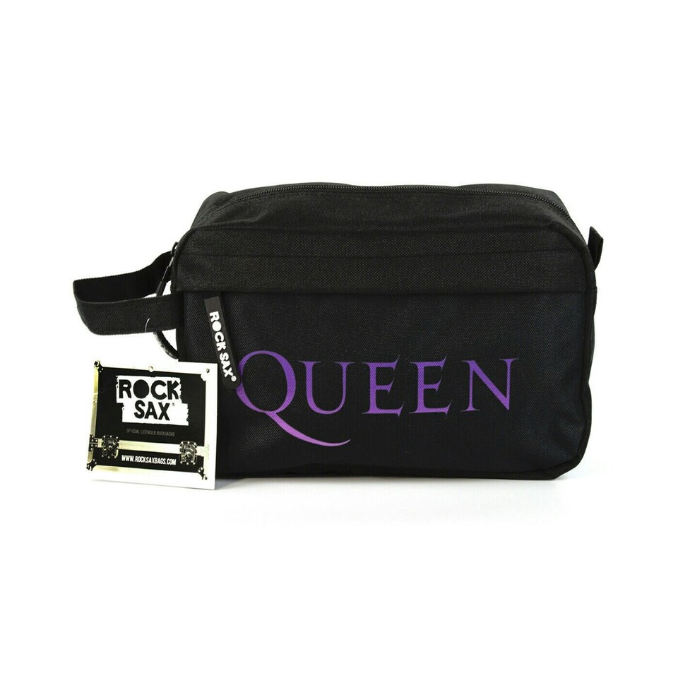 image 1 of Rock Sax Queen Logo Toiletry Bag - Black - One Size