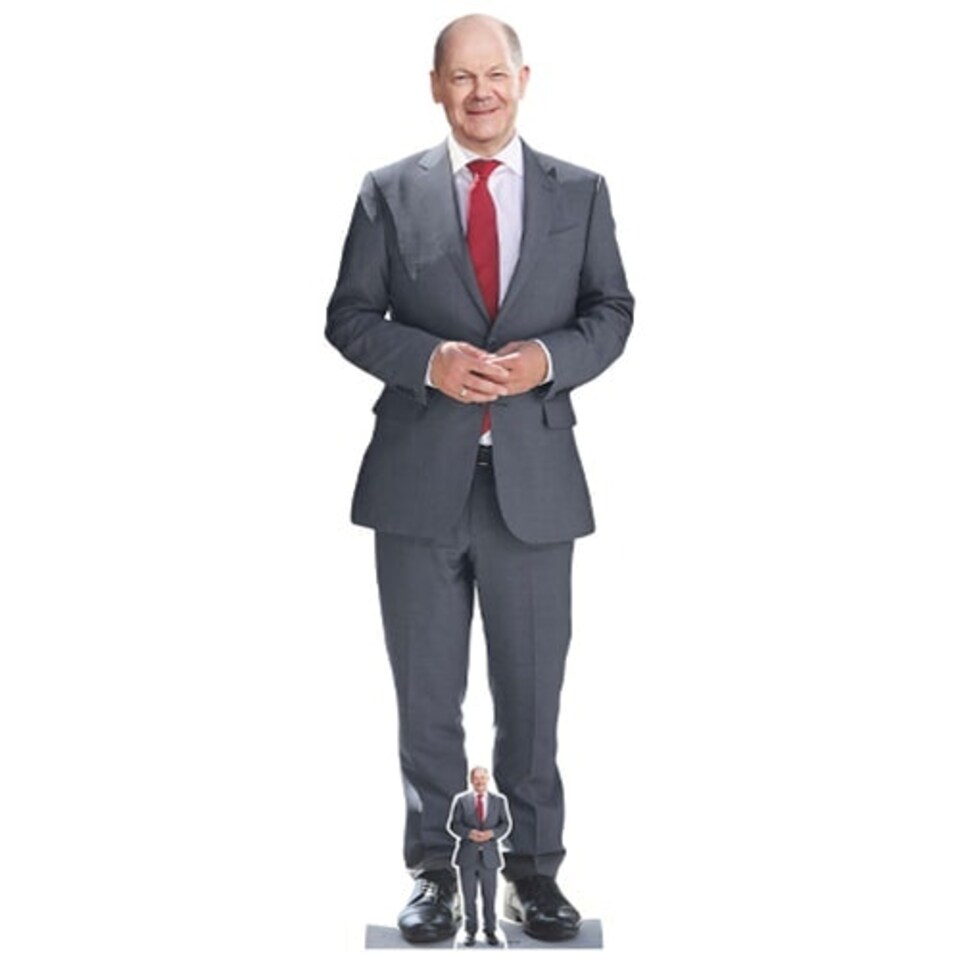 German Chancellor Olaf Scholz Lifesize Cardboard Cutout 171cm