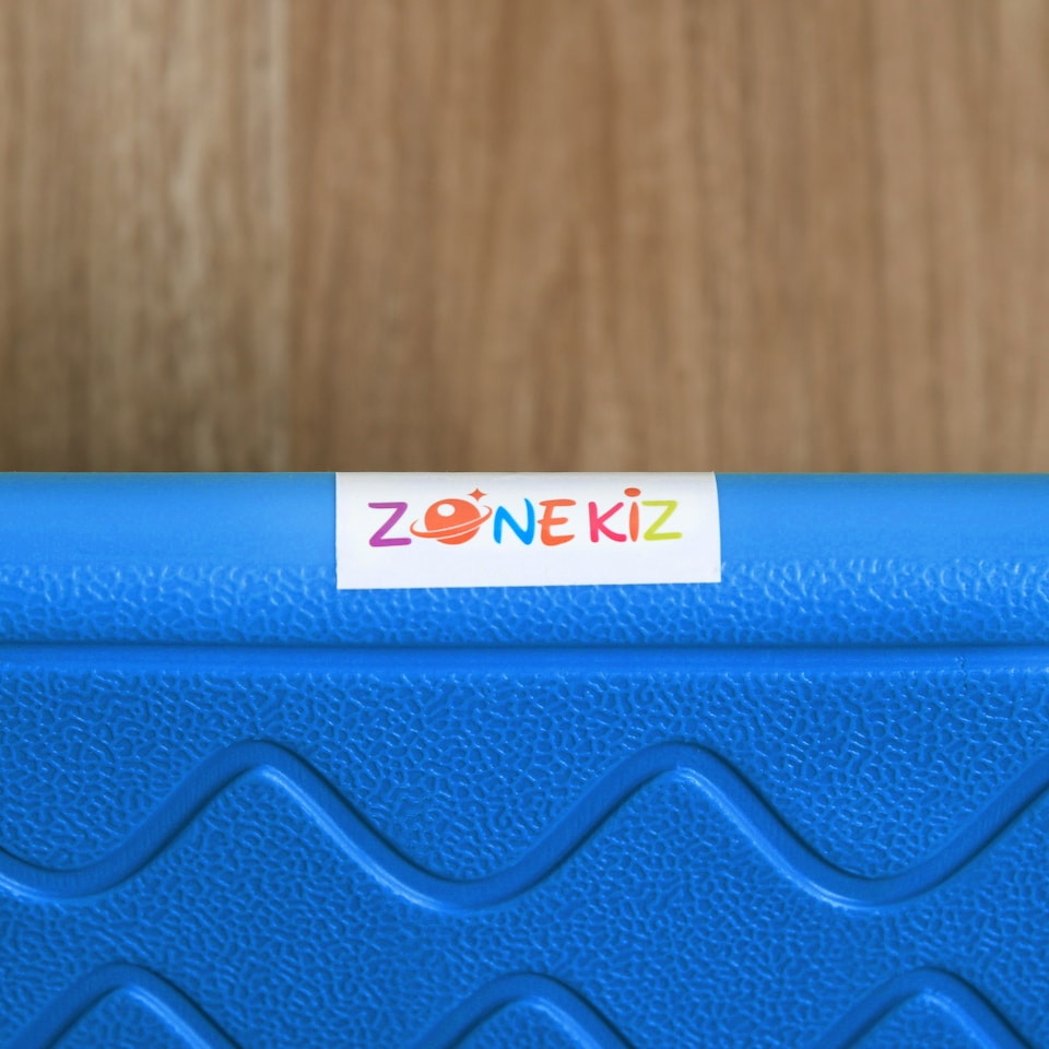 image 1 of ZONEKIZ Balance Board Kids Wobble Board, Sensory Training Rocking Toy for Children, Nursery Toy, for Ages 3-6 Years, 82 x 27.5 x 19.5cm | Blue | Sky Blue | One Size