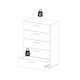image 10 of Pepe Chest of 5 Drawers in Oak with White High Gloss