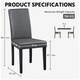 image 3 of Yaheetech Set of 4 Fabric Upholstered Dining Chairs Grey | Dark Grey