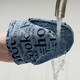 image 4 of Silicone Hot Grab Mini Oven Mitt, Hot Print Blue | Provence