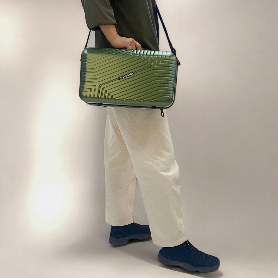 image 1 of Cabin Travel Case with Shoulder Strap 16’| Lightweight Durable Waterproof Hardshell Strap-on Hand Luggage, Carry Bag