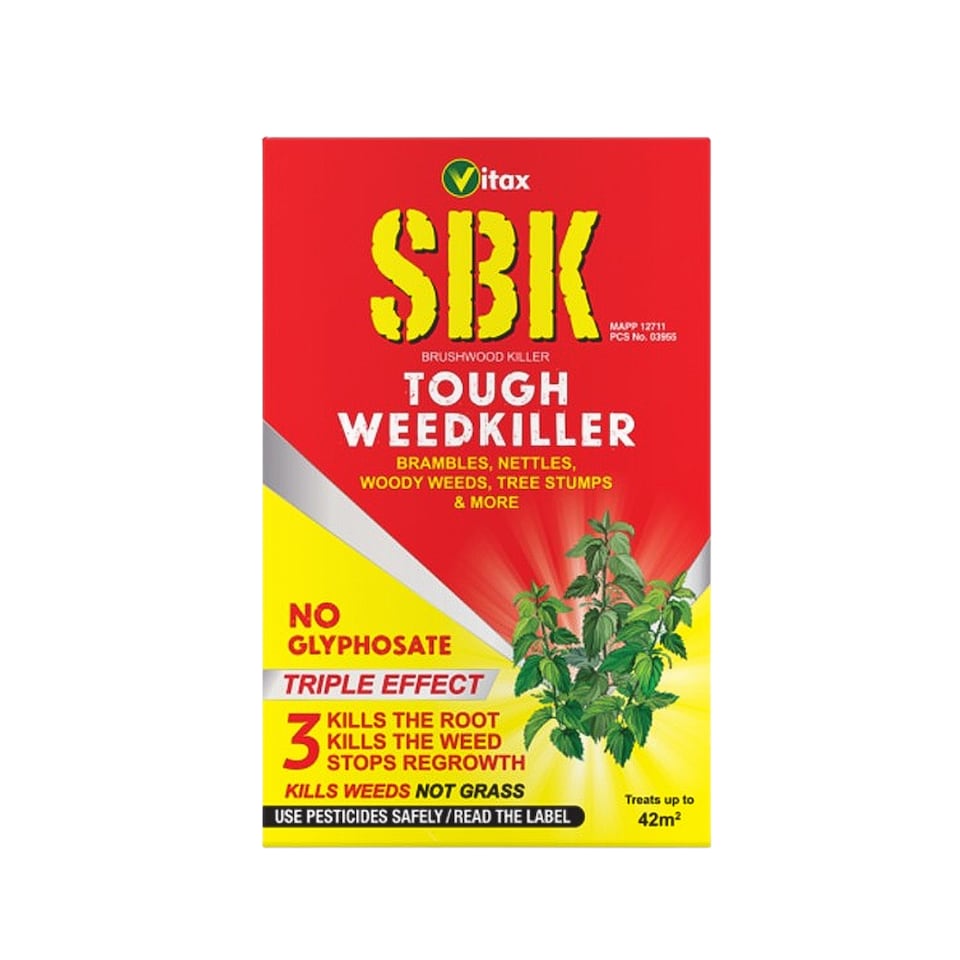 image 1 of Vitax SBK Brushwood Killer 125ml Tough Weedkiller for Brambles Nettles Tree Stumps & Woody Weeds Fast-Acting