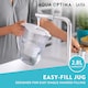 image 3 of Aqua Optima Oria Water Filter Jug & 9 Evolve Filter Cartridges, 2.8L, White - Fridge & Dishwasher Friendly - Reduces Limescale, Chlorine and Other Impurities - By Laica (Packaging May Vary)