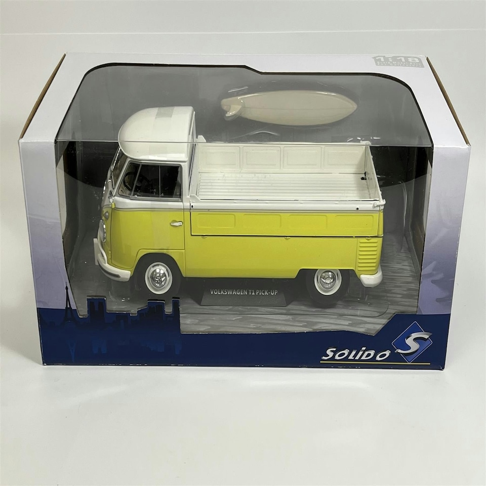 image 1 of Volkswagen T1 Pick Up 1950 Yellow & White 1:18 Scale Solido 1806706