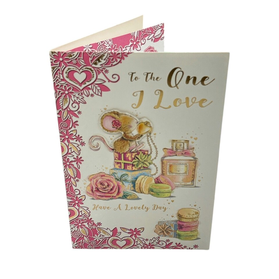 image 1 of One I Love Female Mice And Perfume Design Birthday Card