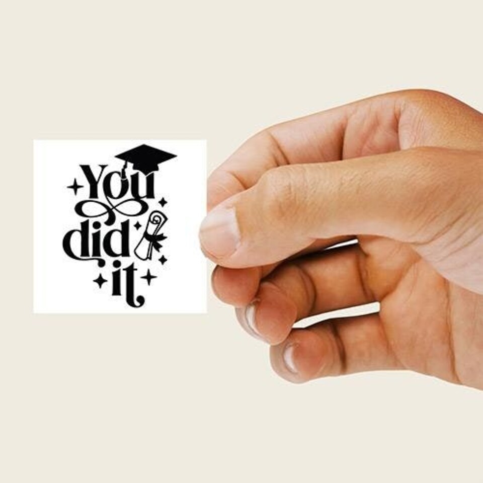 image 1 of Graduation You Did It Square Stickers 95mm - Sheet of 4