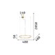 image 2 of Crown 40cm Integrated LED Pendant Ceiling Light Black 2050lm 3000K