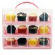 image 2 of Oypla Pink 3 Tier 36 Cupcake Plastic Carrier Holder Storage Container Pink