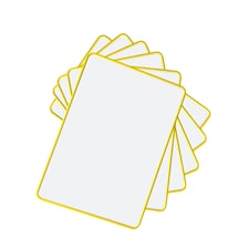 Pack of 6 A4 Double Sided Magnetic Erasable MDF Plain Whiteboards With Yellow Border | Yellow | Yellow