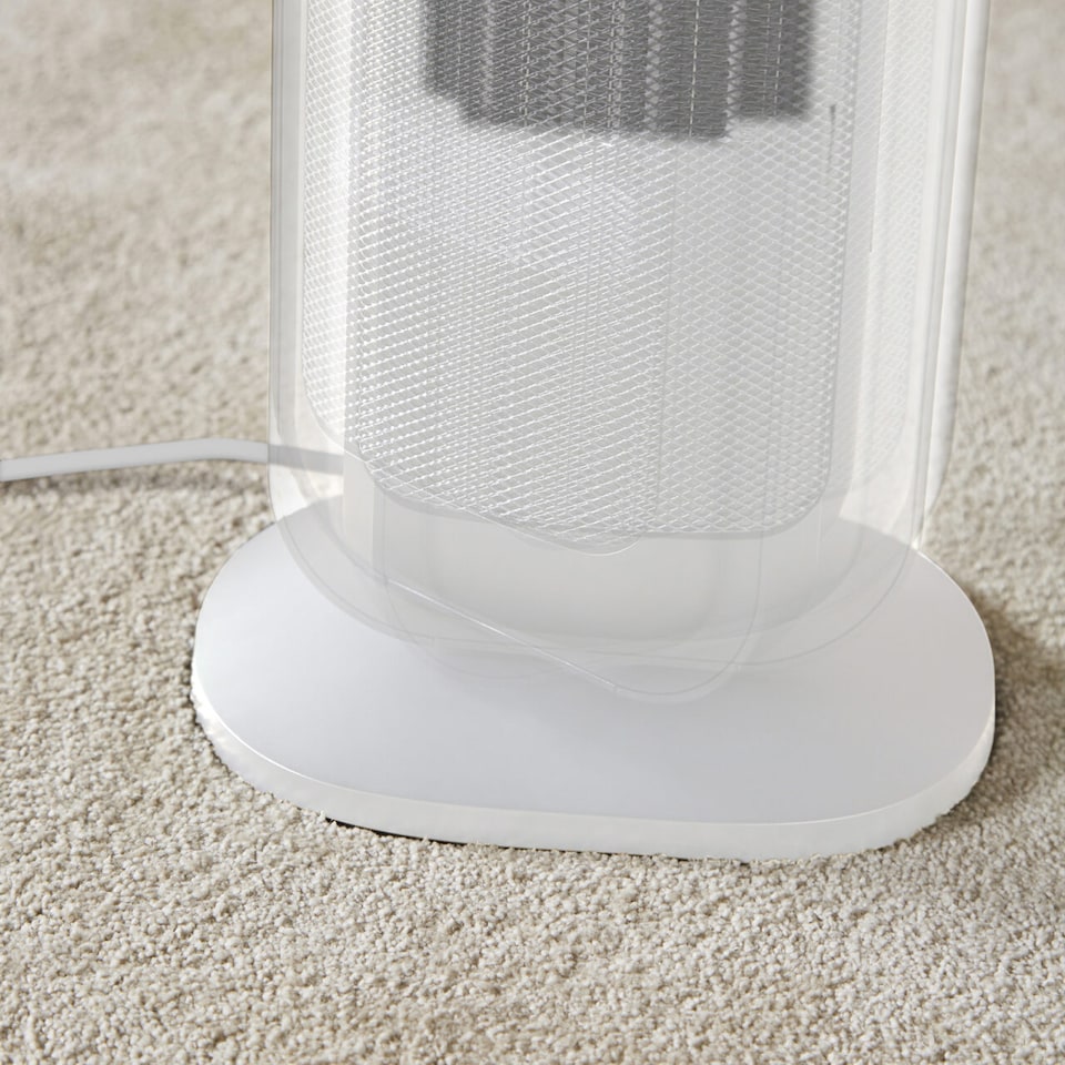 image 1 of Morphy Richards HeatFlux Ultra Thin 2kw Ceramic Tower Fan Heater with Remote Control White