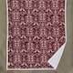 image 3 of Winter Birds Burgundy Seasonal Flannel Throw with Sherpa Lining – 140x180cm Red | Burgundy