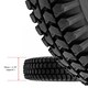image 3 of SPARES2GO Mobility Scooter Tyre 3.00 x 4 Solid Block Tread 300-4 300x4 260x85 PU Fill x 2