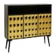 image 2 of Interiors by Premier Stylish Three-Drawer Mango Wooden Sideboard, Mid-Century Modern Side Board for Living Room Organization Gold