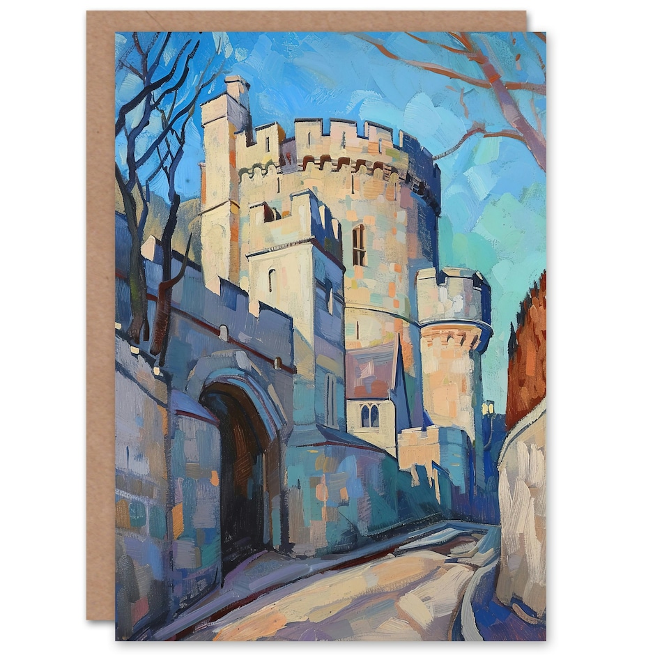 image 1 of Queen Elizabeth Fort Crown Monarchy England Him Her Birthday Card