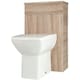 image 3 of 500mm Bathroom Sonoma Oak Floor Standing WC Unit (Central) | Brown | Brown | 1