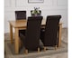 image 4 of Oslo 150 x 90 cm Medium Oak Dining Table and 4 Montana Leather Chairs | Brown | Brown