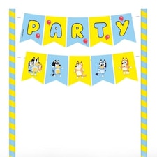 Bluey Party Bunting Cake Topper
