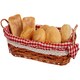 image 4 of Red Gingham Lining Oblong Willow Basket Red