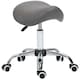 image 1 of HOMCOM PU Leather Saddle Stool w/ Moulded Padded Seat Adjustable Height Grey