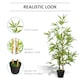 image 5 of Outsunny Set of 2 120cm/4FT Artificial Bamboo Trees Plant w/ Pot Indoor