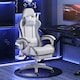 image 2 of Vinsetto Racing Style Gaming Chair with Reclining Function Footrest, Blue