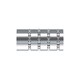 image 2 of 25-28mm Allure End Satin Silver Metal Curtain Pole Set 170 - 300cm | Silver | Silver