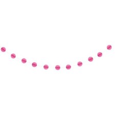 Hot Pink Honeycomb Ball Garland - 213cm