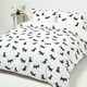 image 5 of Homescapes Scottie Dog Digitally Printed Cotton Duvet Cover Set - Super King | White | Super King