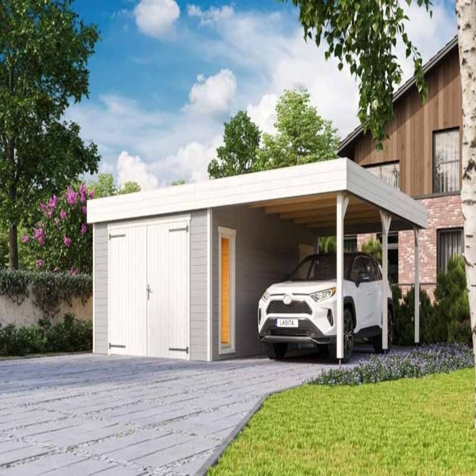 image 1 of Bahamas-Log Cabin, Wooden Garden Room, Timber Summerhouse, Home Office - L680 x W560 x H250.8 cm Brown