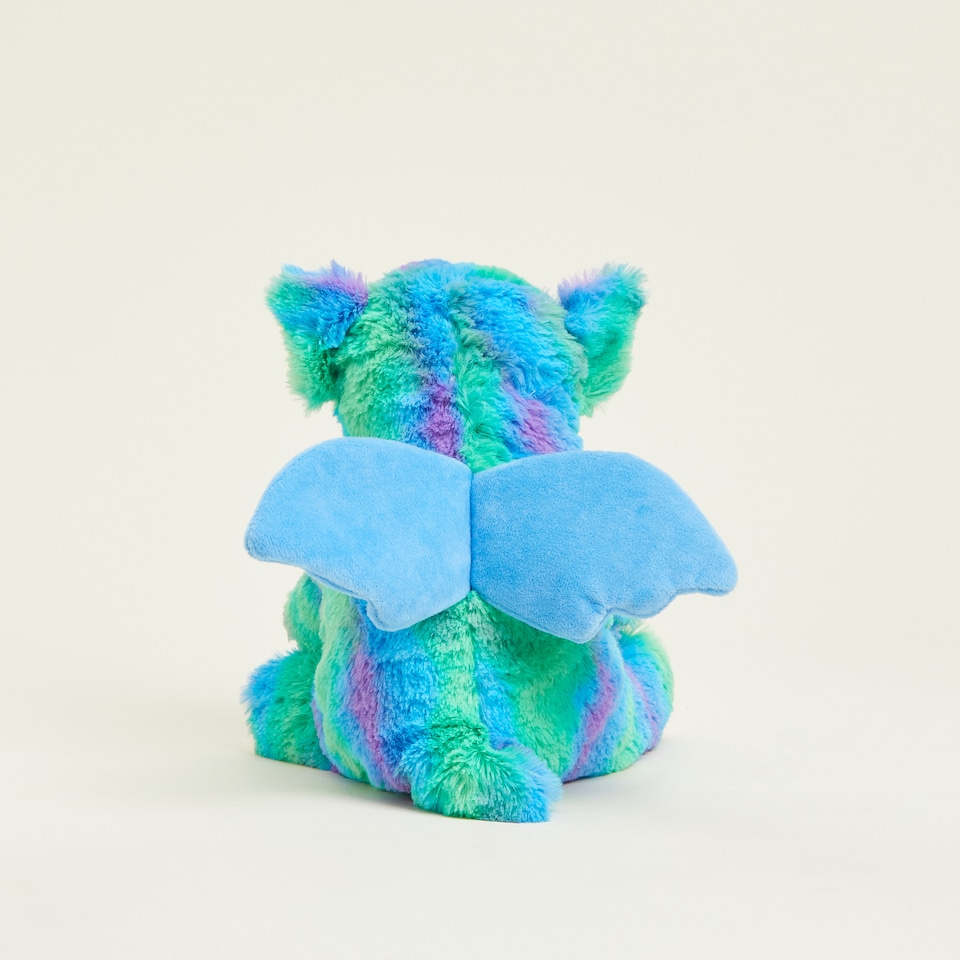 image 1 of Warmies Plush Rainbow Dragon Microwavable Weighted Teddy with French Lavender Scent, Hot or Cold for Cool Relaxation and Warm Relief
