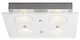image 1 of Modern Chrome Square LED Bathroom Light with Clear-Frosted Glass Plate | Silver