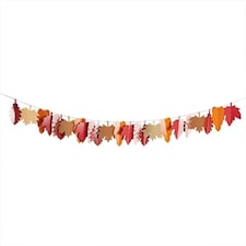 Halloween Autumnal Leaf Paper Garland Decoration 2m