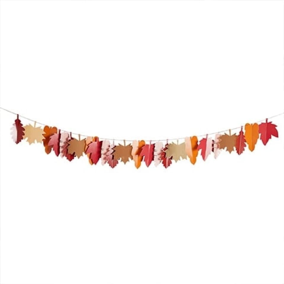 Halloween Autumnal Leaf Paper Garland Decoration 2m