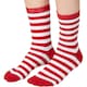 image 1 of Striped Christmas socks white-red | Red | red/white | 47-50 | 1