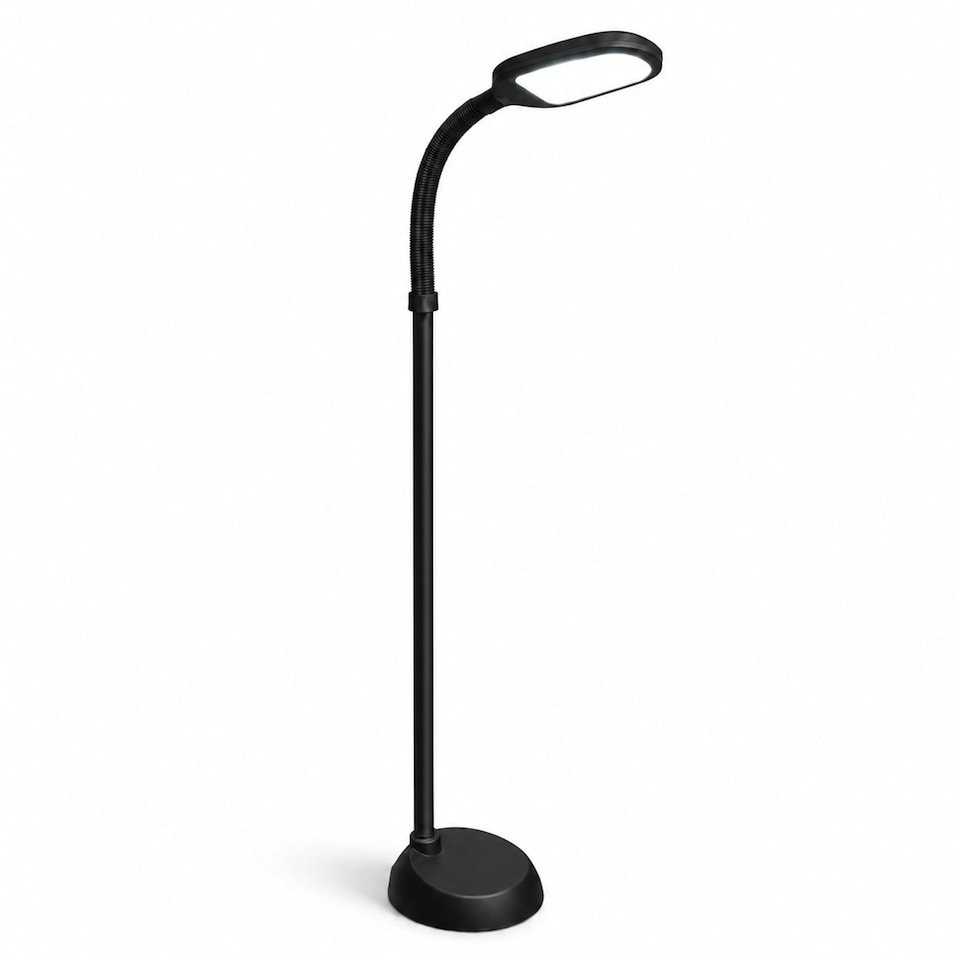 image 1 of Black Daylight Energy Saving 27W Floor Standing Reading Light | Black