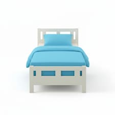 Flannelette Cotton Cot Bed Duvet Cover Set Brushed Warm Bedding Set | Blue | Toddler