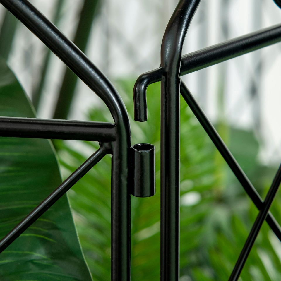 image 1 of Outsunny 4PCs Decorative Garden Fencing 43in x 11.5ft Metal Border Edging