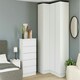 image 3 of J-Pull Handleless White Single Wardrobe with Shelves White