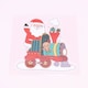 image 2 of Santa Claus on Train Christmas Character Gel Window Sticker