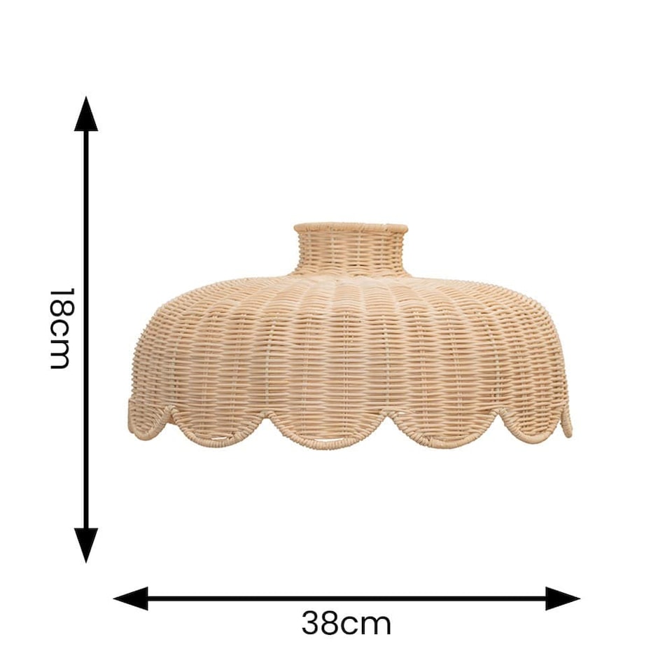 image 1 of ValueLights Neveah Rattan Natural Tapered Ceiling Pendant Shade | Brown