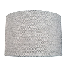 Modern and Sleek 30cm Width Light Grey Linen Fabric Drum Lamp Shade 60w Maximum | Grey