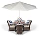image 1 of Arizona Square 4 Seater Rattan Patio Dining Set | Brown | Brown