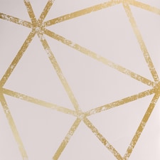 Framework Distressed Metallic Wallpaper in Pink Gold Multi