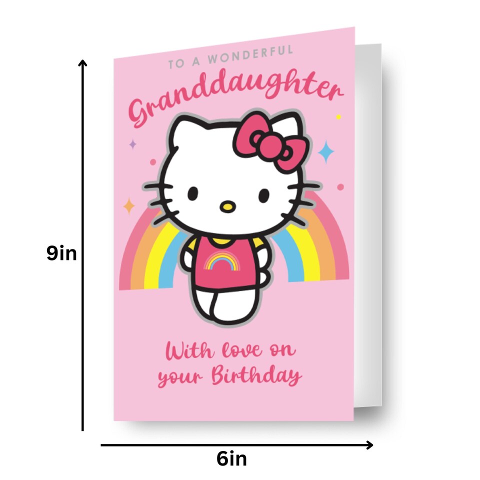 image 1 of Hello Kitty Granddaughter Birthday Card