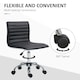 image 5 of HOMCOM Armless Mid-Back Adjustable Office Chair with 360 Swivel Black